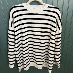 Black and White Striped sweater (One Size Fits All) GUC